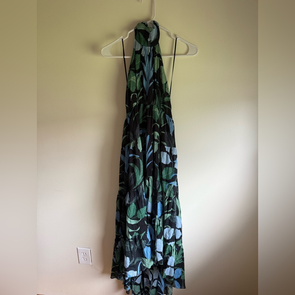 Free People Tropical Halter Maxi Dress